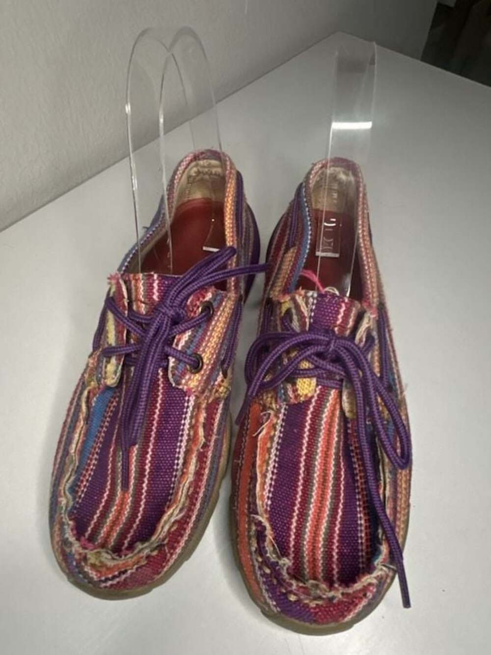 Twisted X Women's Purple Serape Multi-Color Canvas Driving Moccasin WDM0047